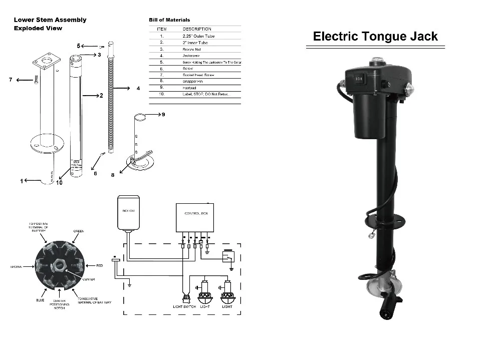 Electric Trailer Jack 3500lbs With Double Wheels Buy Trailer Jack