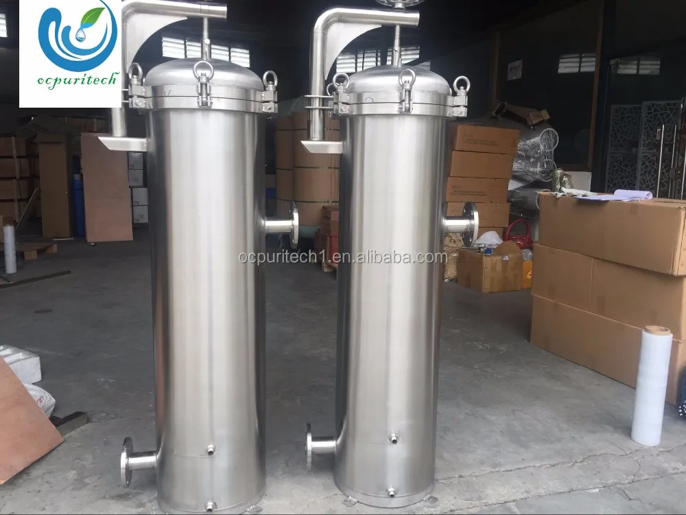 sanitary stainless steel water filter housing / water filter cartridge housing type
