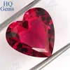 HQ Red Heart Shaped Synthetic Glass Gems Crystal Glass Block