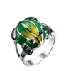Stainless Steel Wholesale Jewelry Los Angeles California Green Frog Animal Ring For Men Simple Engagement Rings