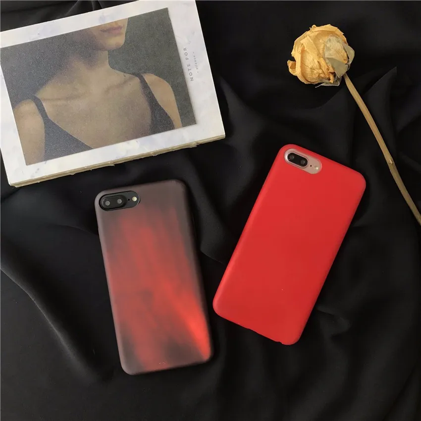 NEW Creative Top selling products thermal induction heat sensitive discoloration color changing For iphone 6 6 plus 7 7 plus
