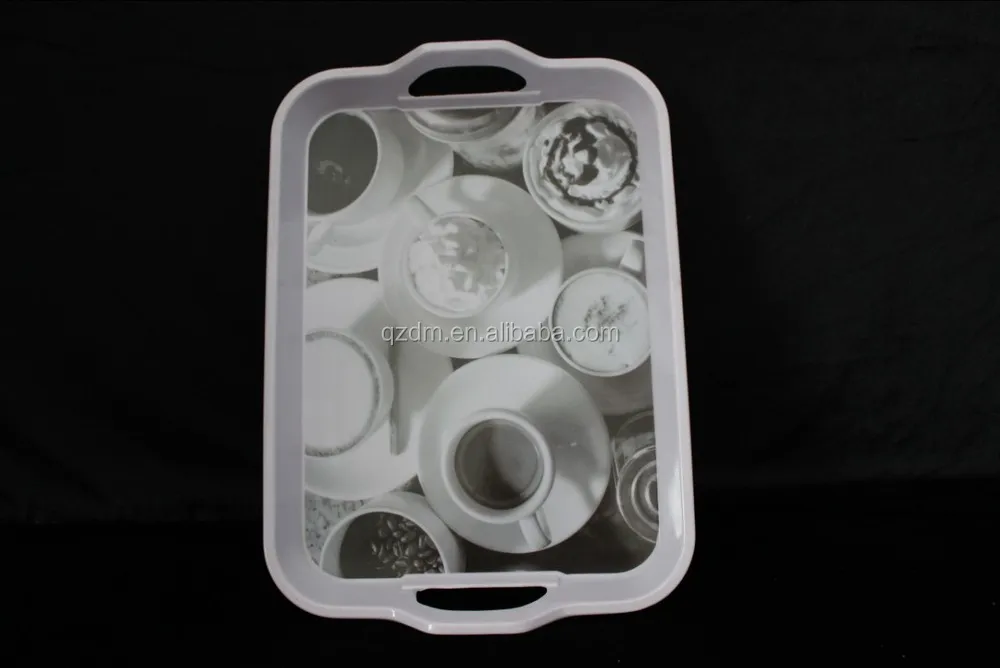 Handles Plastic serving tray,Melamine food tray