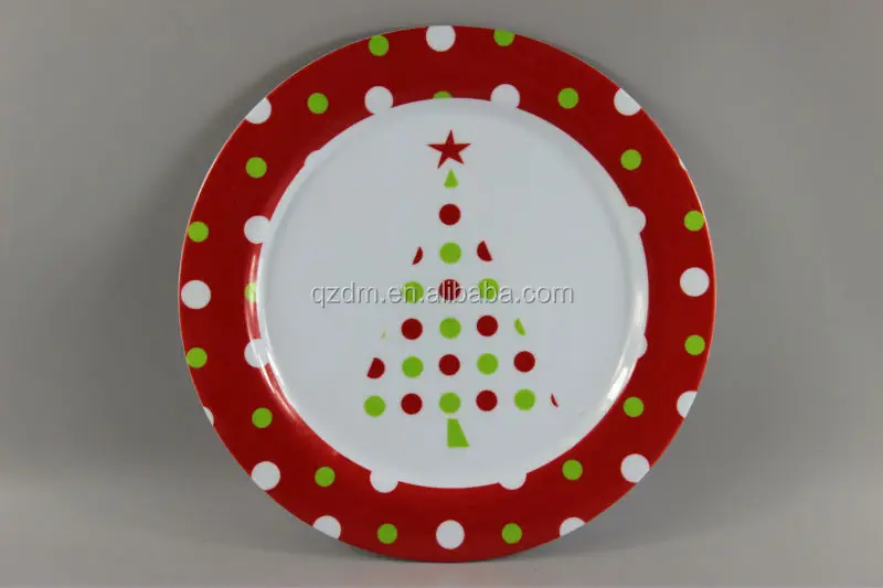 Christmas Melamine Deep Plate/Xmas Cheap Melamine Soup Plate