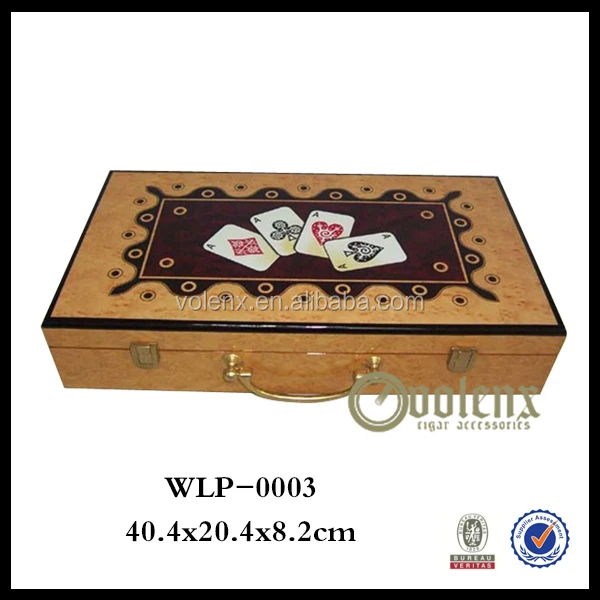 wooden poker set