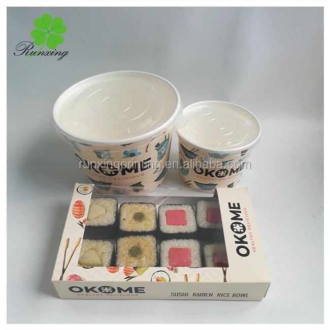 Full Colour Print Ecofriendly Cardboard Kraft Paper Soup Cups Cup With