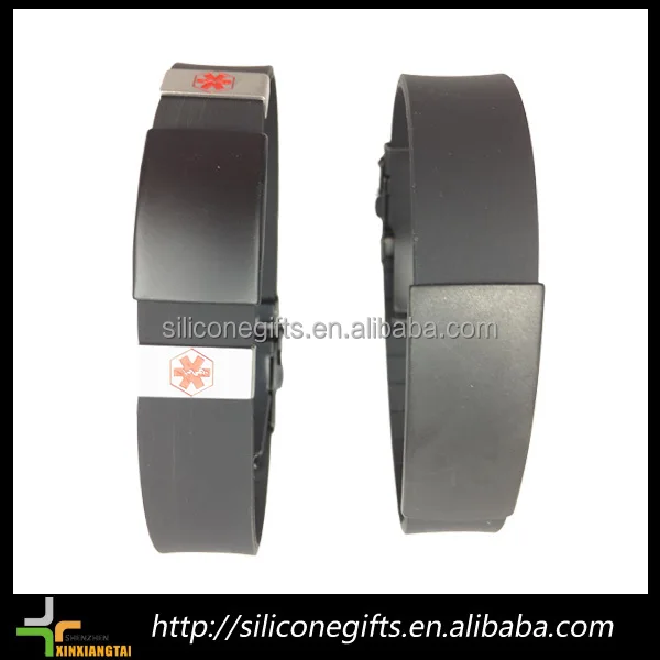 Silicone Emergency Qr Code Id Bracelet With Stainless Steel Buckle And silicone-emergency-qr-code-id-bracelet-with-stainless-steel-buckle-and