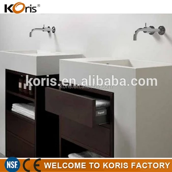 Super White Composite Acrylic Solid Surface Bathroom Countertops