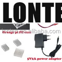 Hot Sale Transparent Acrylic Case for Orange Pi PC+Aluminum Heat Sink+Cooling Fan+DC 5V2A Power Charger for Orange Pi PC Plus