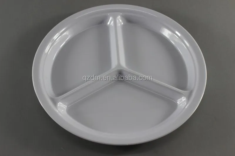 10inch Melamine Three Divide Dish Food 3 Section plate