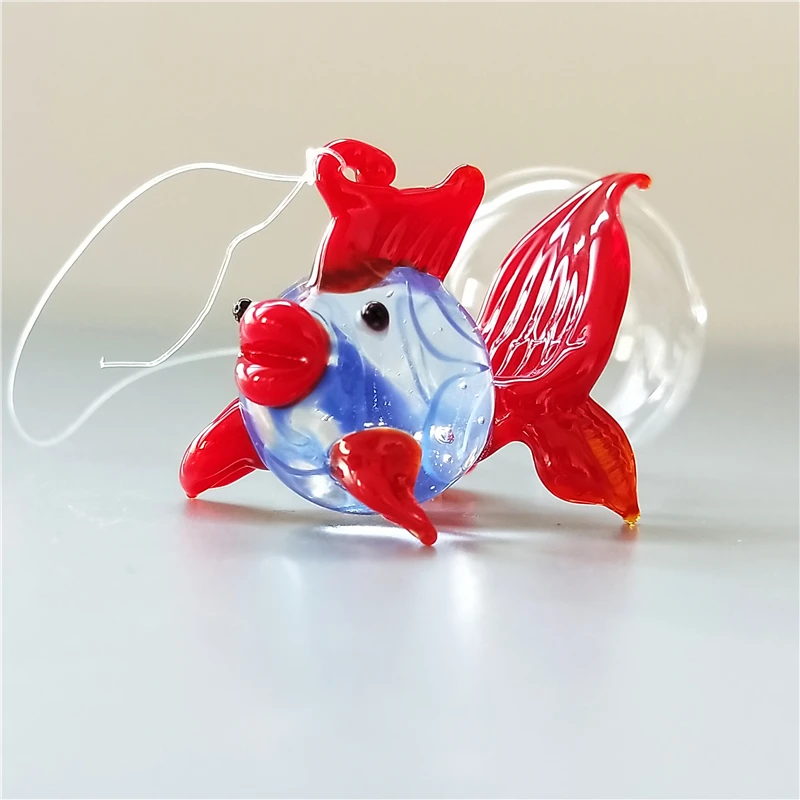 Colorful Handmade Murano Glass Bubble Fish As Fish Tank Decoration