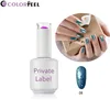 OEM custom logo glitter shiny colors perfume gel polish nail polish uv gel 15ml