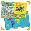 E1010 wholesales top quality for pre-school magnetic learning world map puzzle resources
