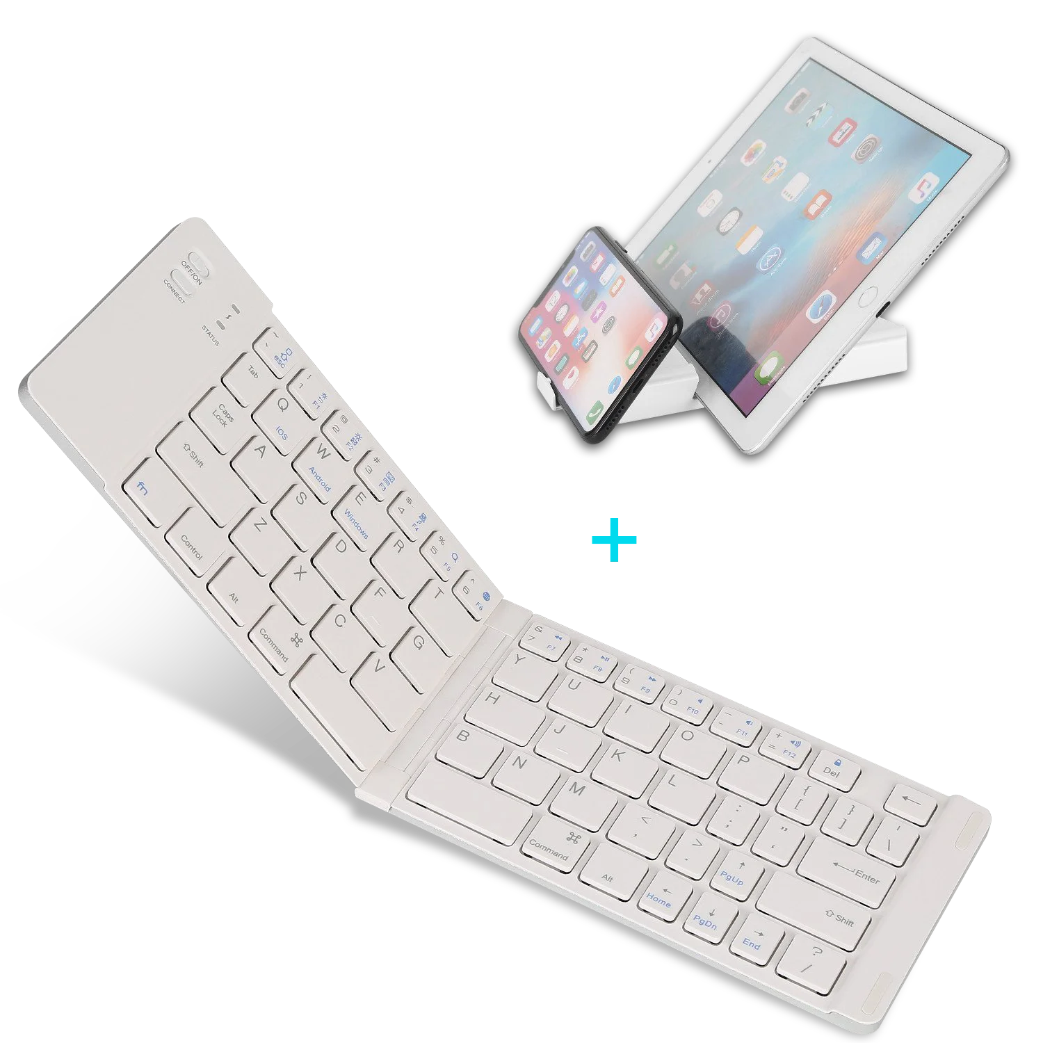 Ce Rohs Aluminum Foldable Keyboard Folding Wireless Bluetooth Tastatur