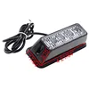 12V - 24V 4 Led Warning Light Strobe Grille Flashing Lightbar Truck Car