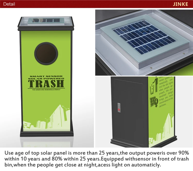 Jinke Solar Powered Trash Compactor Trash Containers Rental Buy Solar