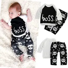 Baby Boys Girl T shirt Pants Panda Leggings Two piece Outfits Set Casual Clothes
