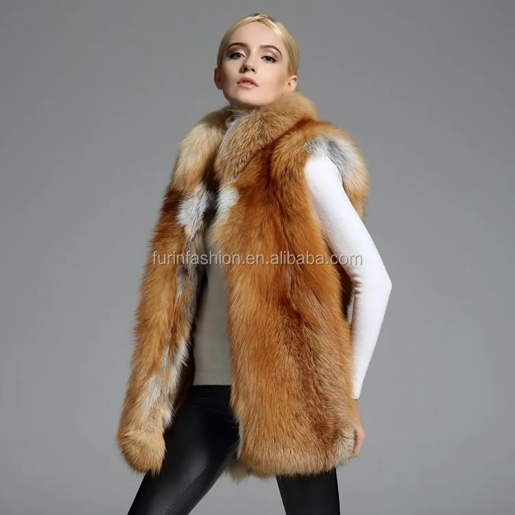 red fox fur collar