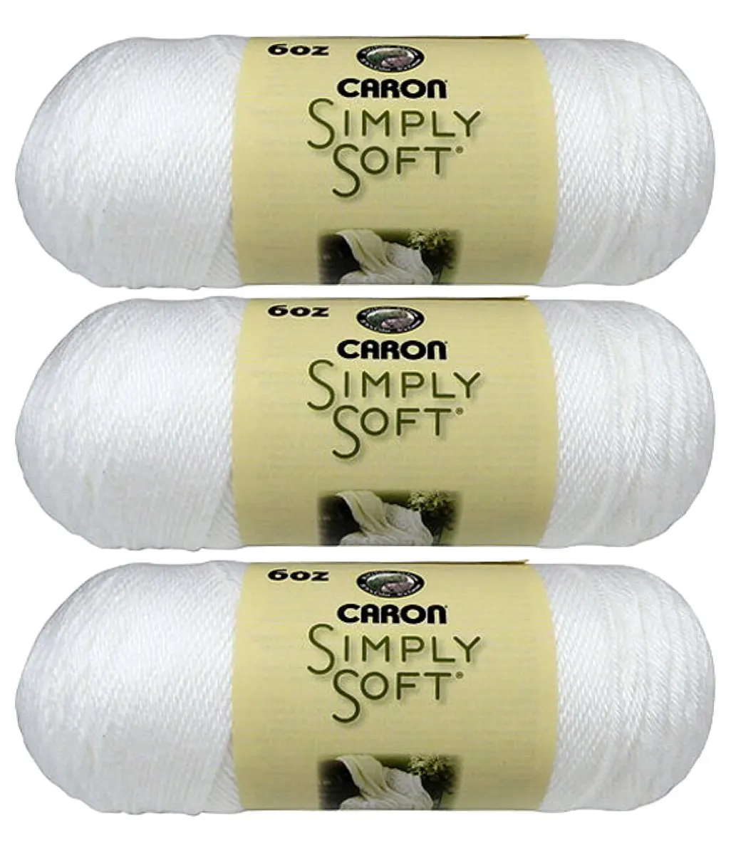 Bulk Buy: Caron Simply Soft Yarn Solids (3-Pack) White H97003-9701