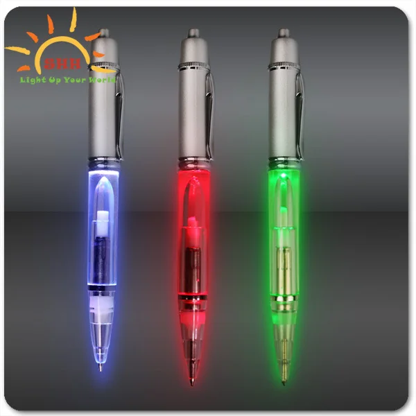 Back To Shcool Led Light Up Pen Novelty Ballpoint Pen With Black Or ...