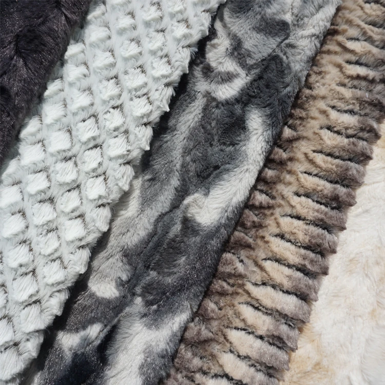 New Style Breathable Fuzzy Pv Plush Fabric Animal Fur Toy Long Pile