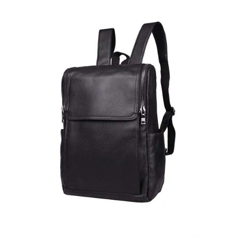 branded black backpack