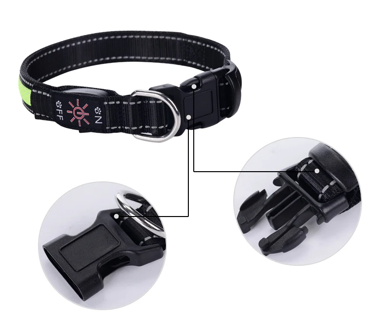 Wholesale New Style Fashion Dog Led Collar, Led Dog Collar USB Rechargeable