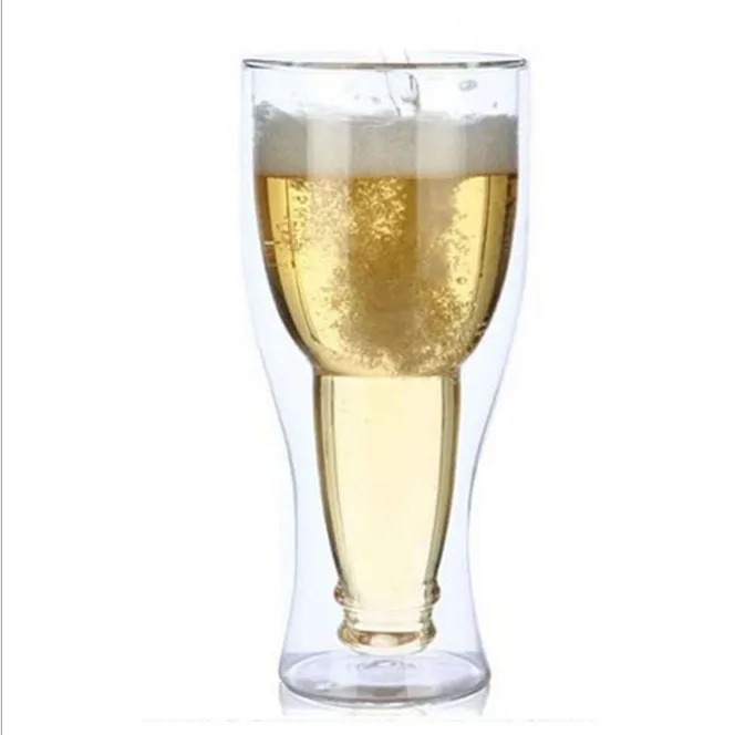 Handmade 12 Ounce Double Walled Drinking Glasses Beer Mug Beer Glass