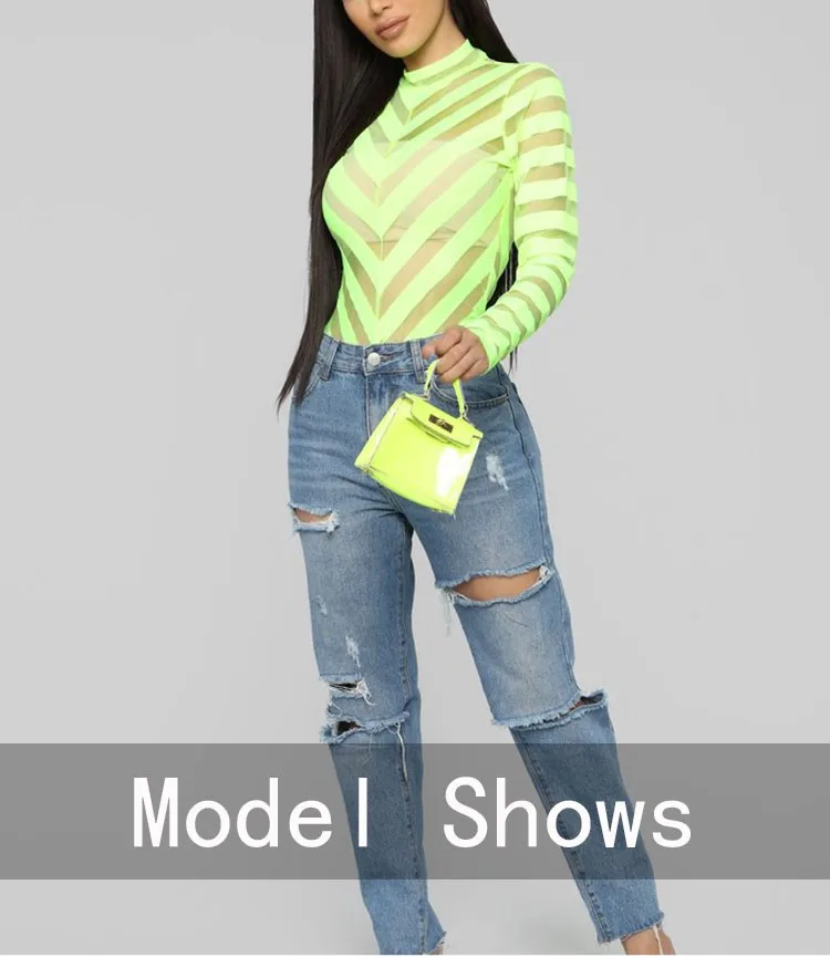 neon yellow long sleeve bodysuit