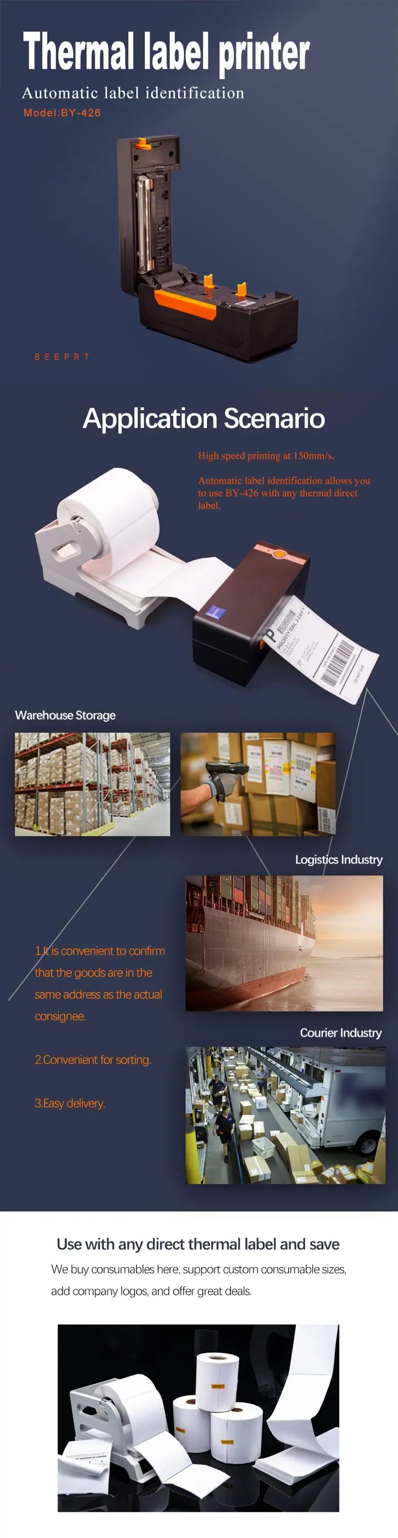 delivery sticker printer