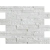 lander stone pure white marble mosaic 3D tile rock mix polish finished wall tile