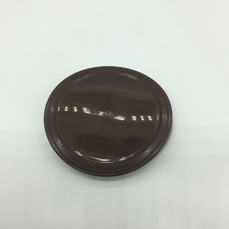 300 Size 76mm Inner Diameter 78mm Outer Diameter Chocolate Color Plastic Lid For Paper Can
