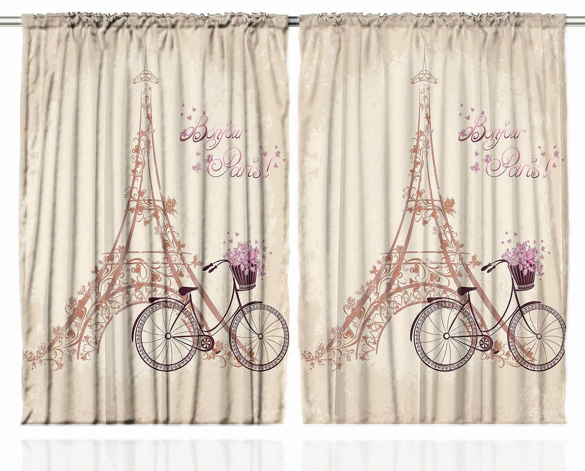 Buy Paris Curtains 2 Panel Set By Ambesonne