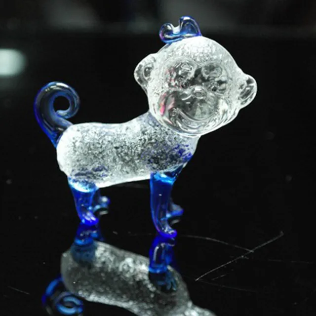 Small Blue Monkey Crystal Figurines Glass Animal Buy Small Crystal