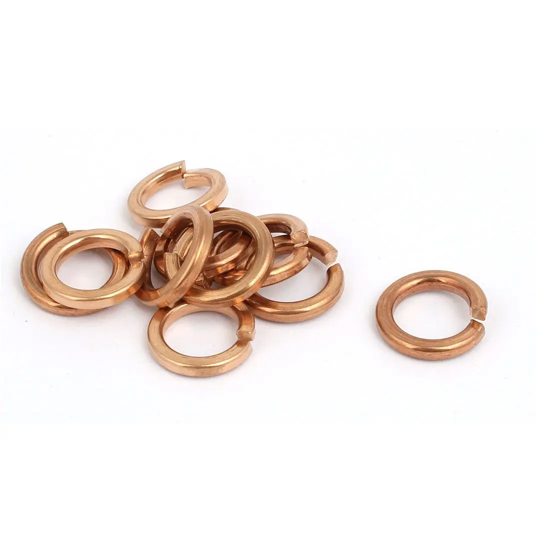 uxcell 8mm Inner Diameter Split Lock Spring Washer Gasket Copper Tone 10pcs