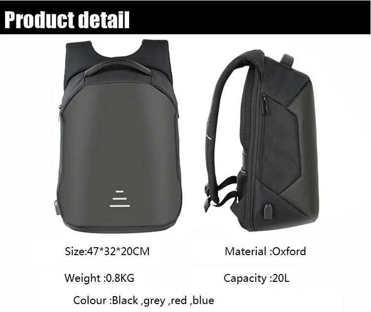 2018 Popular anti-theft anti thief theft men's waterproof smart USB charging laptop mochilas bagpack backpack back pack bag men