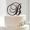 Personalized Monogram Letter B Cake Topper Acrylic Cake Topper for Birthday Wedding Party