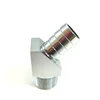 CNC turning duplex/aluminum alloy 45 Degree Fitting Heater Hose barb fitting,coffee/beer water outlet nipple pipe fitting