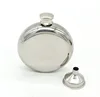 5 oz stainless steel hip flask with funnel rounded portable liquor whisky container wine bottle