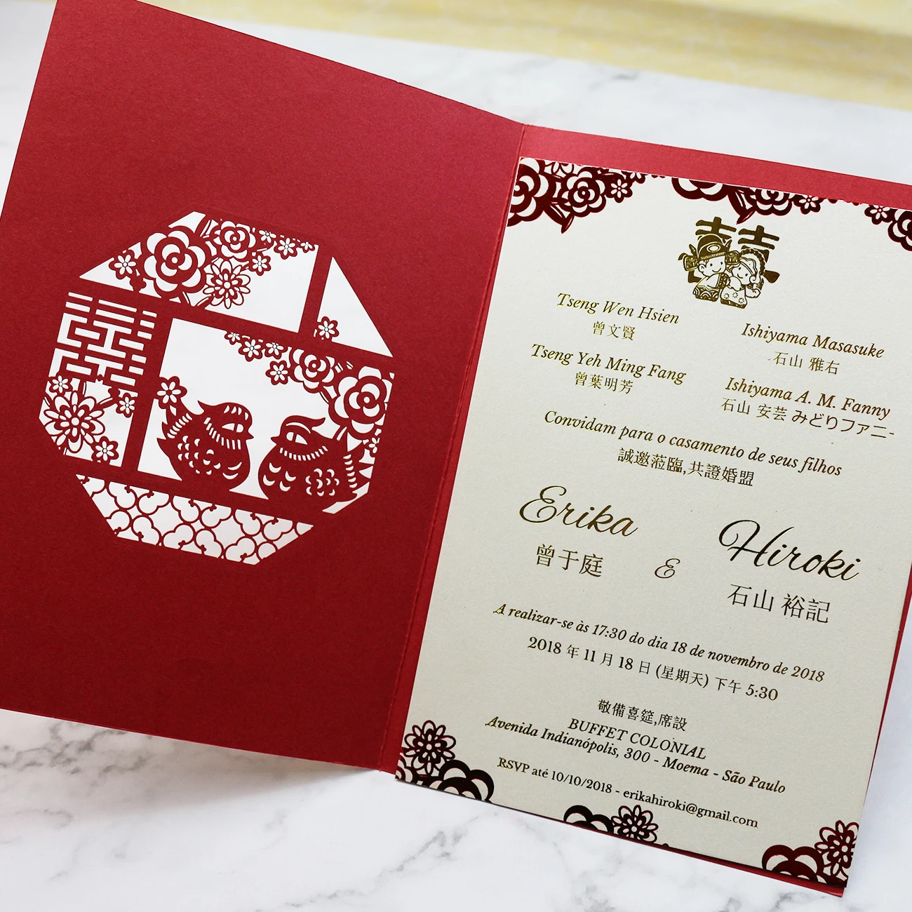 red classic nepali marriage invitation card unique wedding