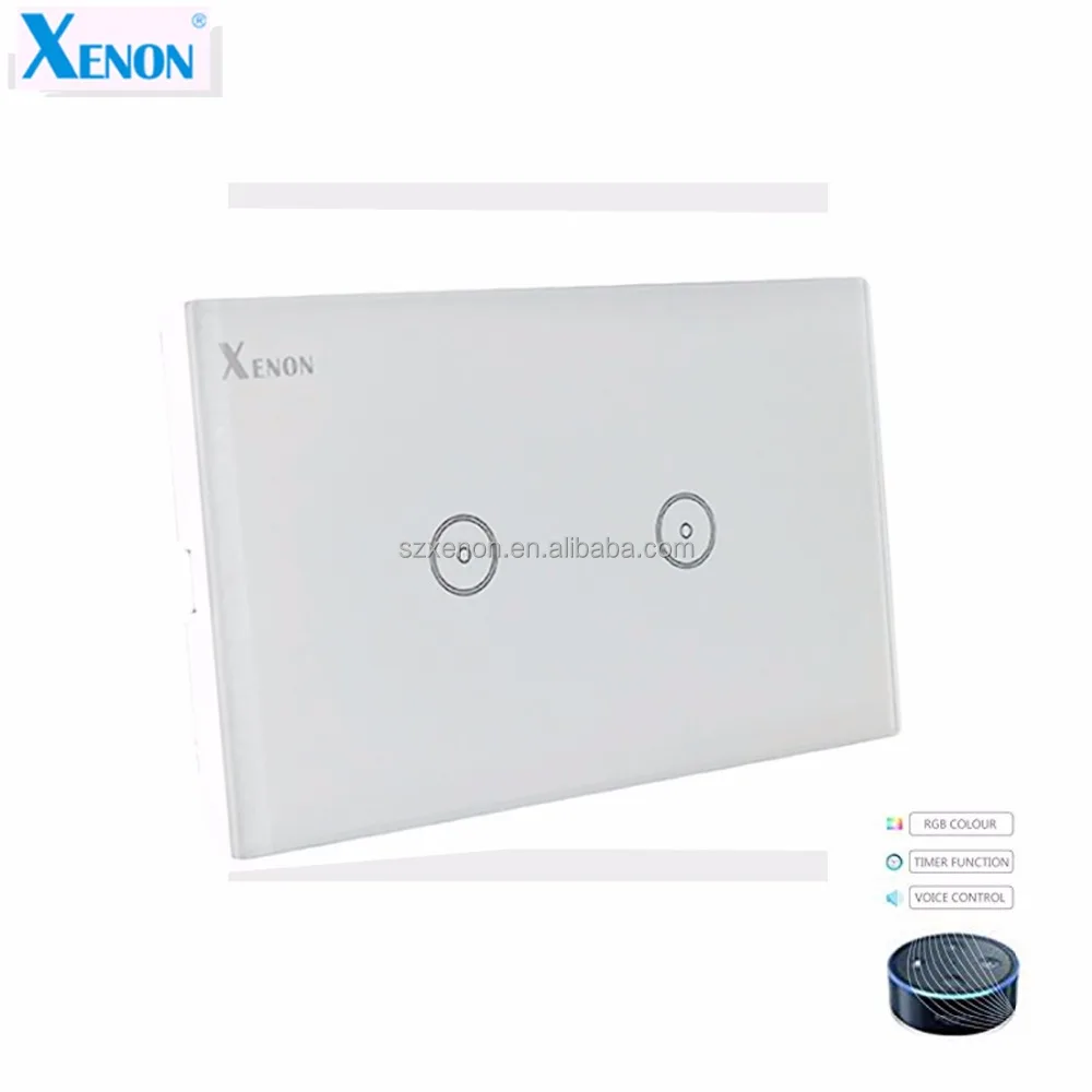 Xenon Works with Alexa Google Assistant Lutron Dimmer Light Switch Touch Screen