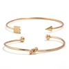 2pcs/set Bracelet Bangle Gold Simple Twist Cuff Open For Women Luxury Indian Ethiopian Jewelry Costume Jewellery