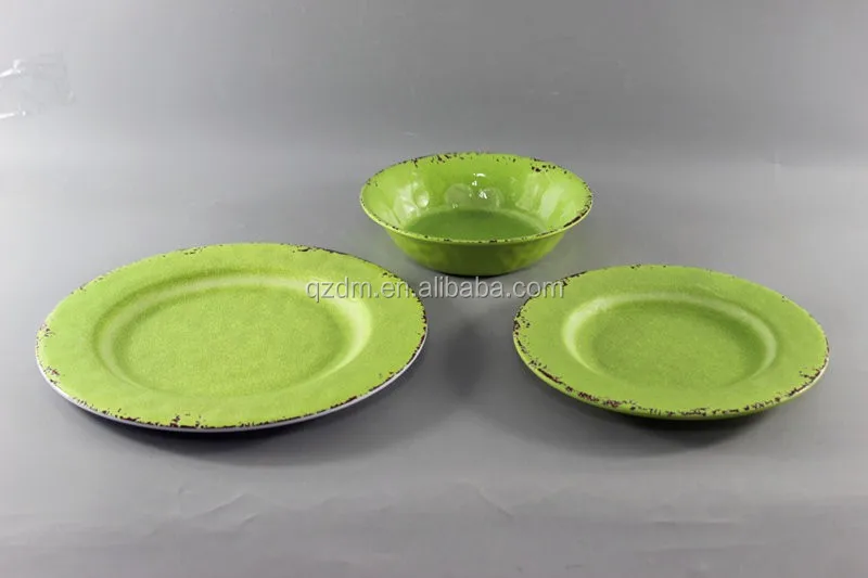 Rustic Design Melamine Dinner Set Food Grade Good Quality