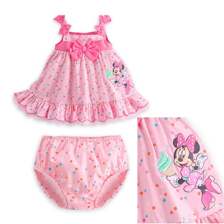 Nine Minow Girls Dress Rose Denim Vest Veil Gauze Dress Two Pcs Sets Of Baby Girls Dresses Sets