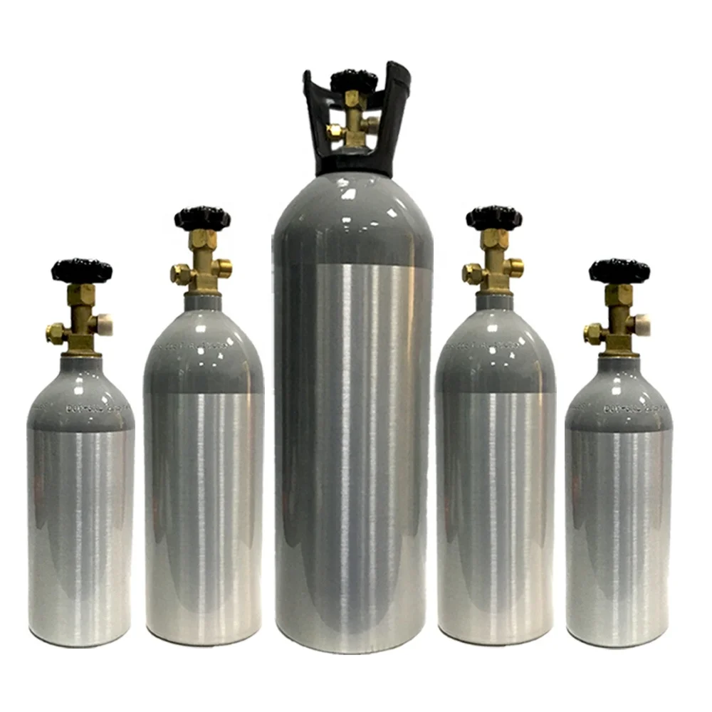 1l 2l 3l 5l 10l Refillable Food Aluminum Co2 Tank Cylinder Co2 Gas
