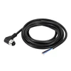 right angle female a coded m12 4 pin waterproof cable