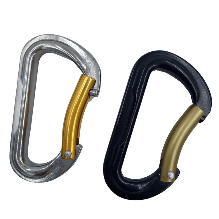 Manufactory Aluminum Carabiner Clips D Shape Carabiner Hook Clips Keychain Door Buckle