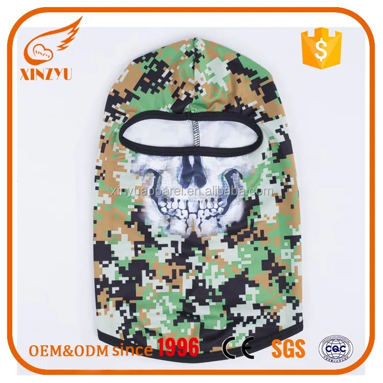Windproof Full Face Ghost Skull Military Tactical Camo Face  Balaclava For Motorcycle Unisex