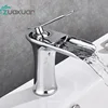 new design waterfall chrome single handle basin faucet
