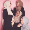 Ethnic Oversize Muslim Crinkle Hijab Head Scarf Women Solid Bubble Cotton Shawls Wraps Soft Big Linen Foulard Femme