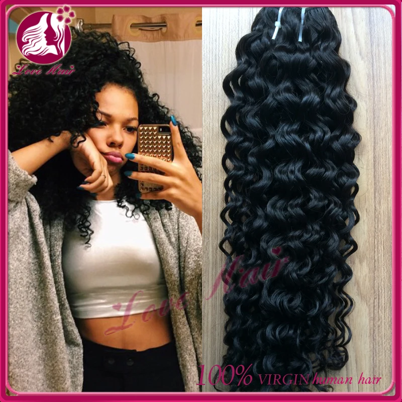 2015 New Arrival Wholesale Natural Color Jerry Curly Wave Top